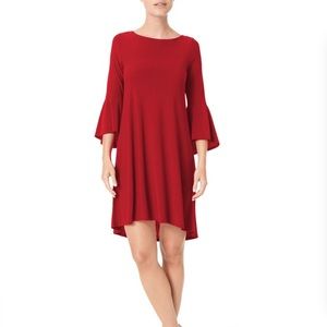 Jones New York Red Bell Sleeve Dress